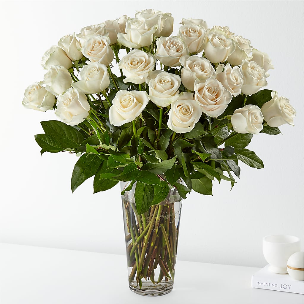 Long Stem White Rose Bouquet – Maroa Miami Llc, Miami FL