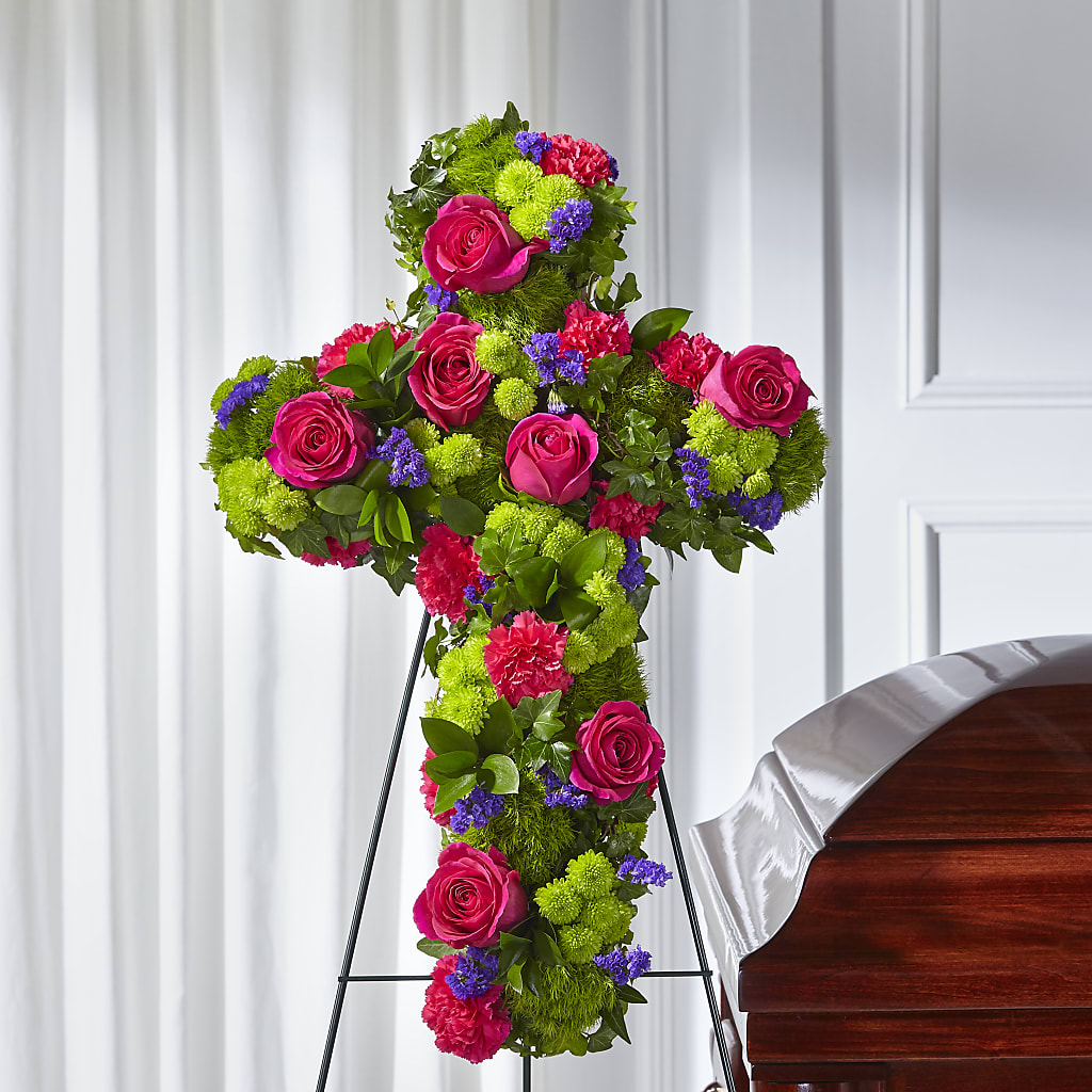 Tribute Rose Floral Cross – Maroa Miami Llc, Miami FL