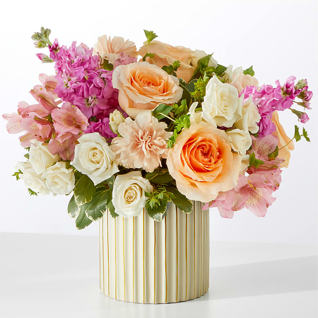 Paradise Bouquet with Ivory Vase – Maroa Miami Llc, Miami FL