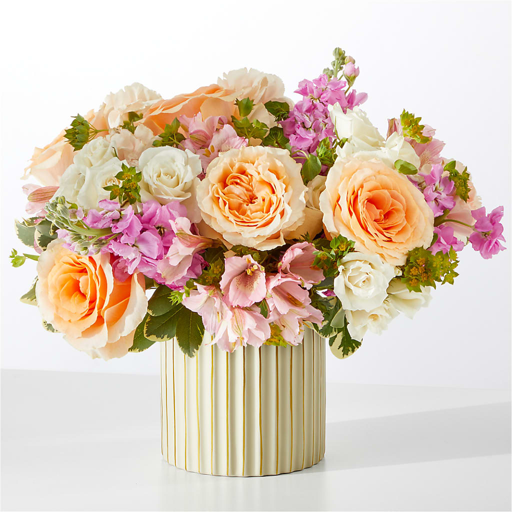 Paradise Bouquet with Ivory Vase – Maroa Miami Llc, Miami FL