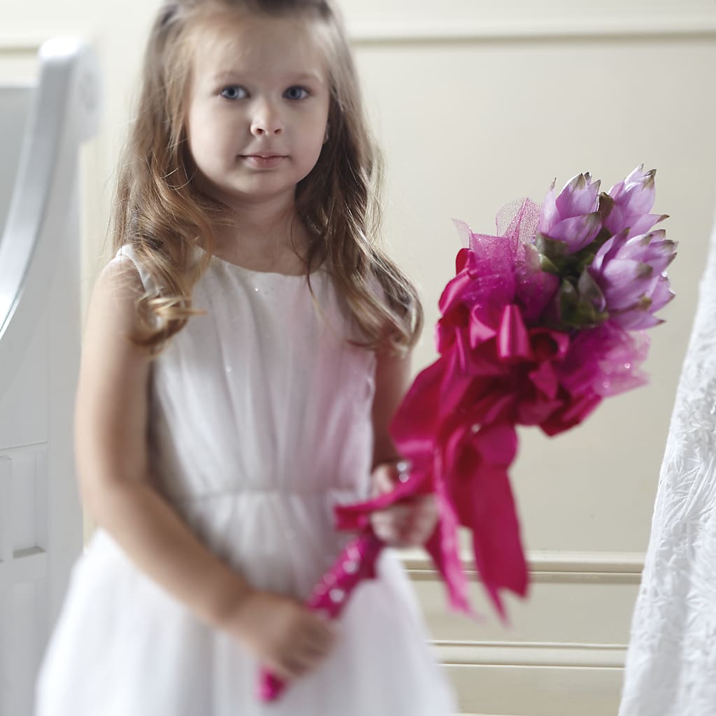 Sparkle Pink Flower Girl Bouquet – Maroa Miami Llc, Miami FL