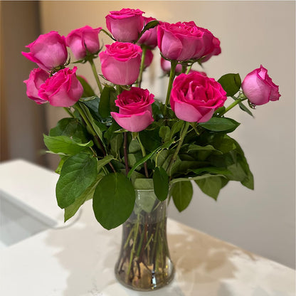 Long Stem Pink Rose Bouquet –  Maroa Miami Llc, Miami FL