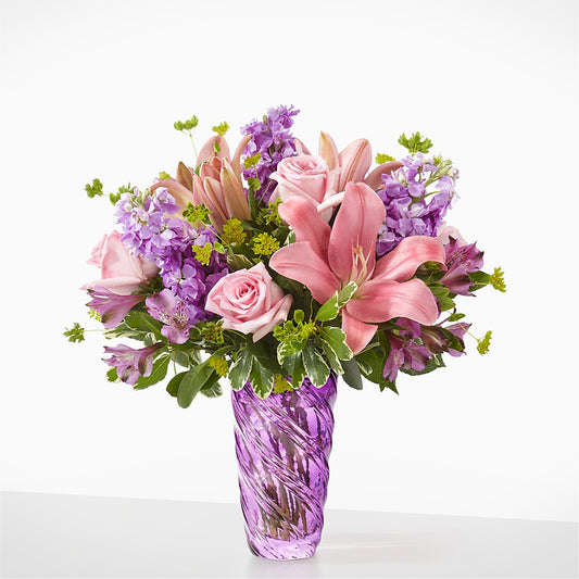 Precious Petals Bouquet with Luxe Swirl Vase –  Maroa Miami Llc, Miami FL