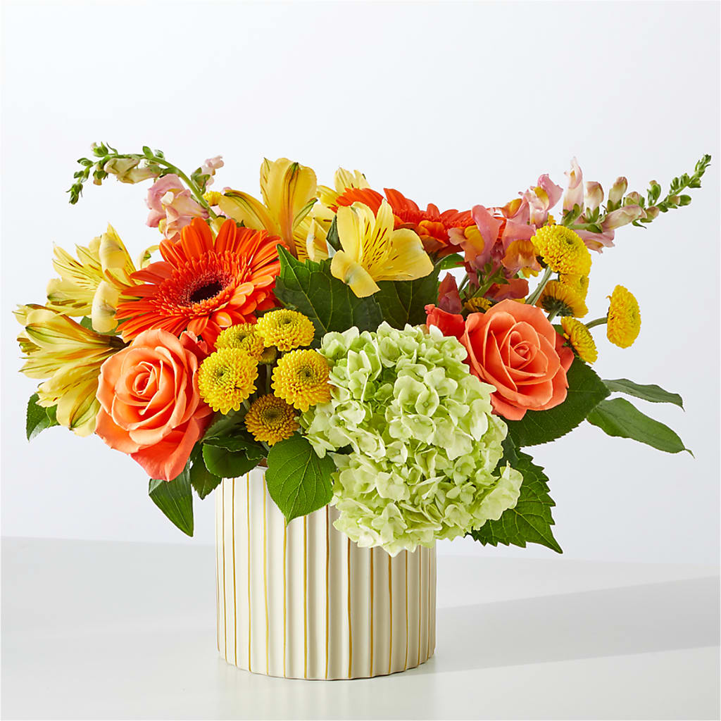 Autumn Sunshine Bouquet with Ivory Vase –  Maroa Miami Llc, Miami FL