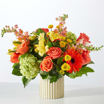 Autumn Sunshine Bouquet with Ivory Vase –  Maroa Miami Llc, Miami FL
