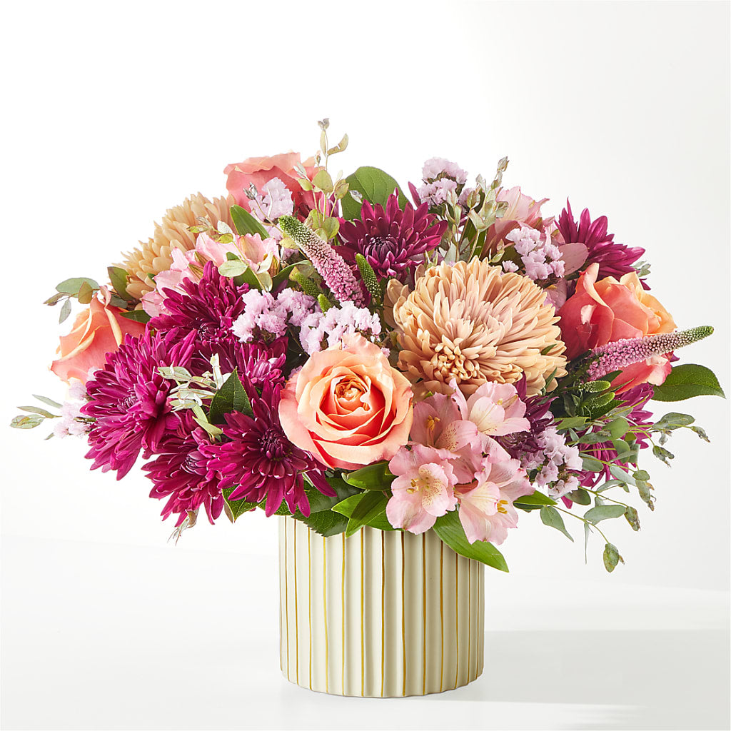 Berry Cobbler Bouquet with Ivory Vase –  Maroa Miami Llc, Miami FL