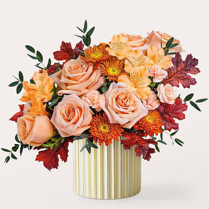 Spiced Latte Bouquet with Ivory Vase –  Maroa Miami Llc, Miami FL